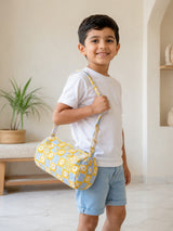 Handblock Printed Cotton Kids’ Duffle Bag with Adjustable Strap