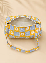 Handblock Printed Cotton Kids’ Duffle Bag with Adjustable Strap
