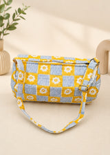 Handblock Printed Cotton Kids’ Duffle Bag with Adjustable Strap