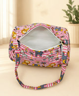 Handblock Printed Cotton Kids’ Duffle Bag with Adjustable Strap