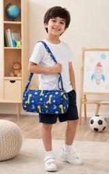 Handblock Printed Cotton Kids’ Duffle Bag with Adjustable Strap
