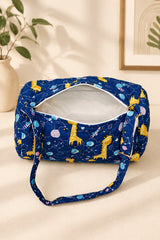Handblock Printed Cotton Kids’ Duffle Bag with Adjustable Strap