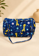 Handblock Printed Cotton Kids’ Duffle Bag with Adjustable Strap