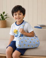 Handblock Printed Cotton Kids’ Duffle Bag with Adjustable Strap
