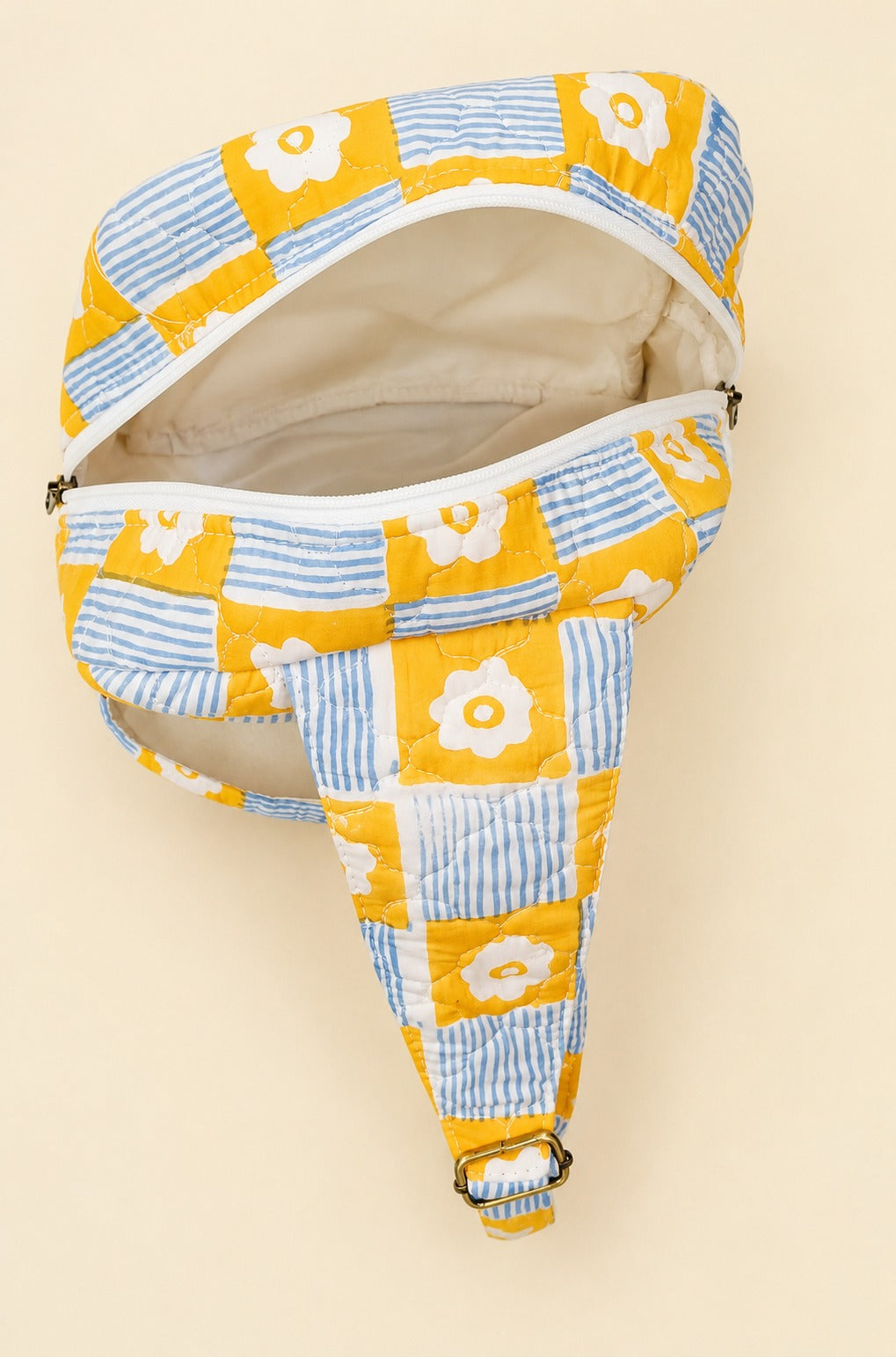 Handblock Printed Cotton Kids’ One Strap Backpack with Adjustable Straps