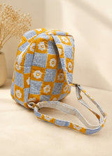 Handblock Printed Cotton Kids’ One Strap Backpack with Adjustable Straps