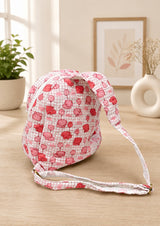 Handblock Printed Cotton Kids’ One Strap Backpack with Adjustable Straps