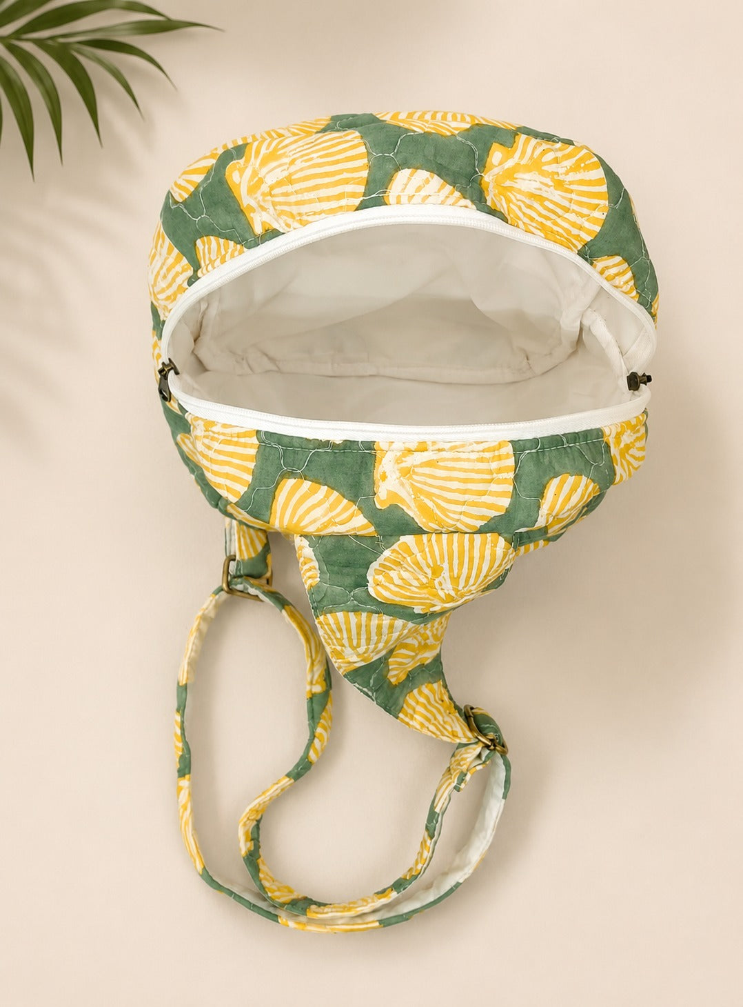 Handblock Printed Cotton Kids’ One Strap Backpack with Adjustable Straps