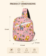 Handblock Printed Cotton Kids’ One Strap Backpack with Adjustable Straps