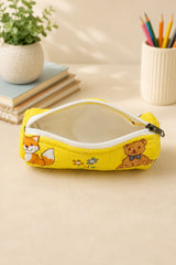 Handblock Printed Cotton Pencil Box Pouch with Zip Closure