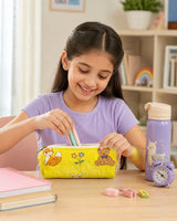 Handblock Printed Cotton Pencil Box Pouch with Zip Closure