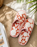 Gift Box With Handblock Print Cotton Robe Gift Set with Sleep Mask, Slippers & Headband