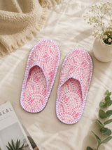 Gift Box With Handblock Print Cotton Robe Gift Set with Sleep Mask, Slippers & Headband