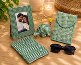 Gift Box with Handblock Printed Gifting Hamper – Photo Frame, Keychain, Sunglasses Pouch & Diary Set