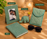 Gift Box with Handblock Printed Gifting Hamper – Photo Frame, Keychain, Sunglasses Pouch & Diary Set