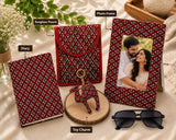 Gift Box with Handblock Printed Gifting Hamper – Photo Frame, Keychain, Sunglasses Pouch & Diary Set