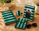 Gift Box with Handblock Printed Gifting Hamper – Photo Frame, Keychain, Sunglasses Pouch & Diary Set
