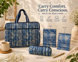 Quilted Cotton Work Gift Set – Laptop Bag, Diary, Notepad & Pencil Pouch