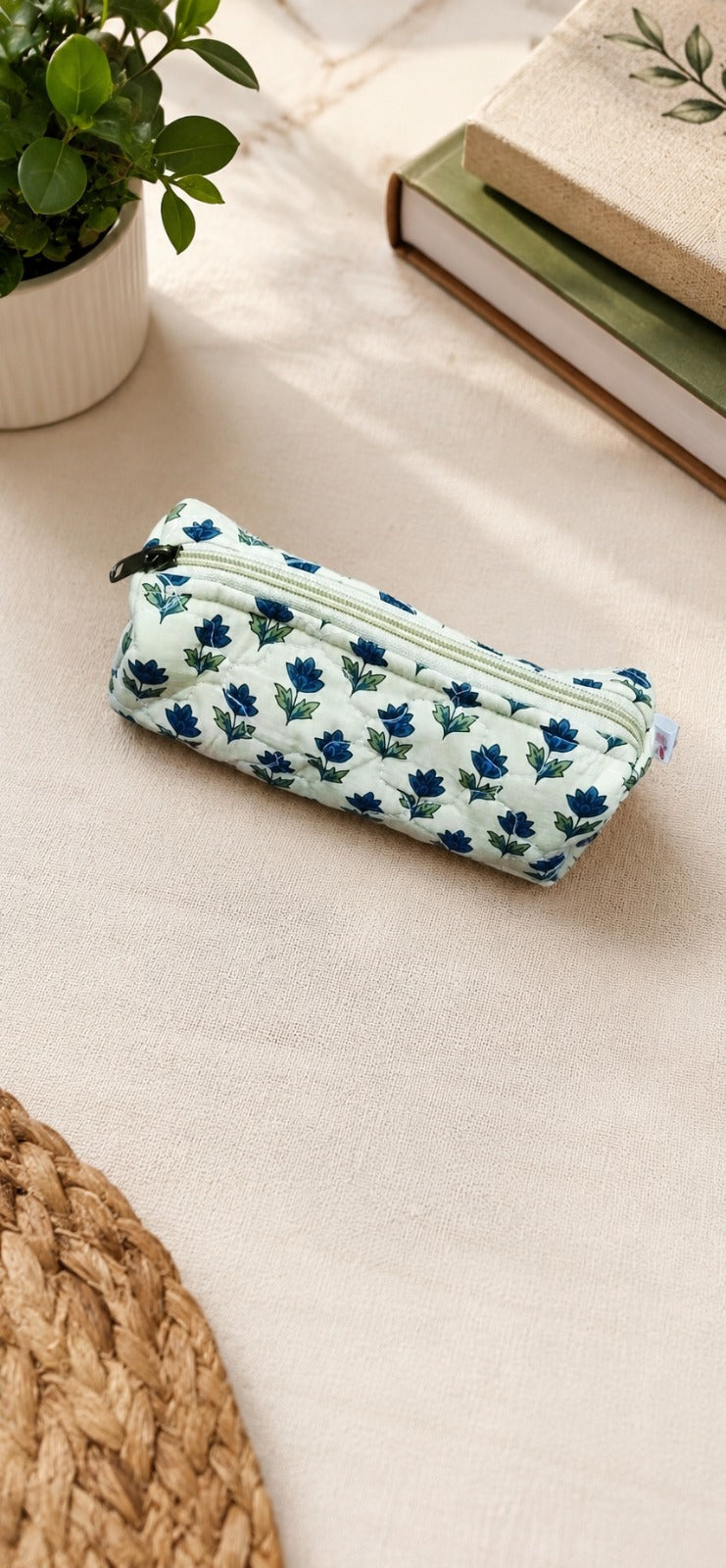 Quilted Cotton Work Gift Set – Laptop Bag, Diary, Notepad & Pencil Pouch