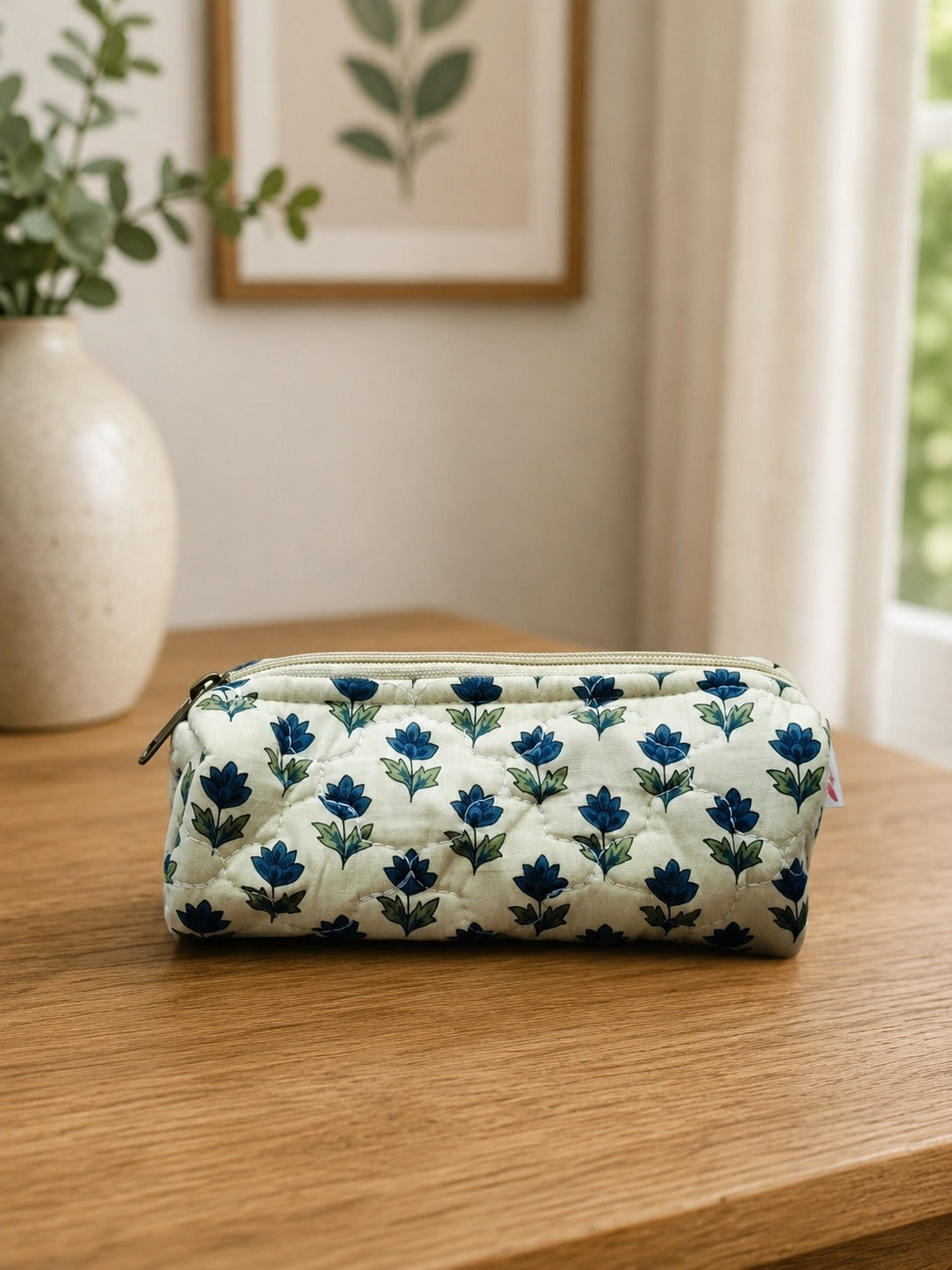 Quilted Cotton Work Gift Set – Laptop Bag, Diary, Notepad & Pencil Pouch