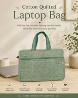Quilted Cotton Work Gift Set – Laptop Bag, Diary, Notepad & Pencil Pouch