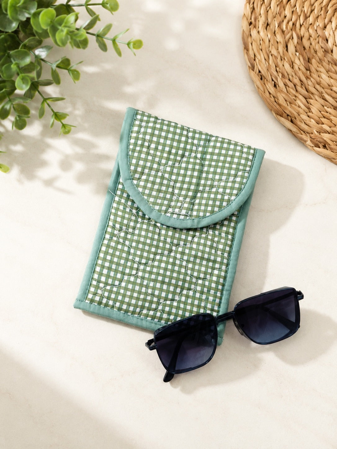 Gift Box with Quilted Cotton Moon Handle Bag, Hobo Pouch, Sunglass Pouch & Toy Charm Keyring