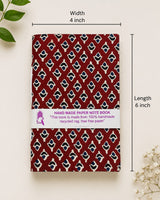 DIY Block Printing Kit – Handmade Diary, White Pouch, 2 Wooden Blocks & Paint Set