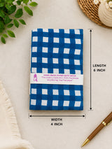 DIY Block Printing Kit – Handmade Diary, White Pouch, 2 Wooden Blocks & Paint Set