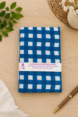 DIY Block Printing Kit – Handmade Diary, White Pouch, 2 Wooden Blocks & Paint Set