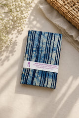 DIY Block Printing Kit – Handmade Diary, White Pouch, 2 Wooden Blocks & Paint Set