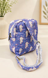 Handblock Printed Cotton Kids’ One Strap Backpack with Adjustable Straps