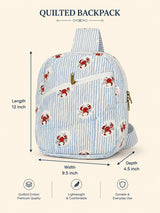 Handblock Printed Cotton Kids’ One Strap Backpack with Adjustable Straps