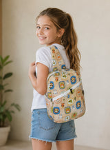 Handblock Printed Cotton Kids’ One Strap Backpack with Adjustable Straps