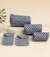 Set of 5 Utility Pouches (3 Makeup Pouches, 1 Sunglass Pouch, 1 Sanitary Napkin Pouch