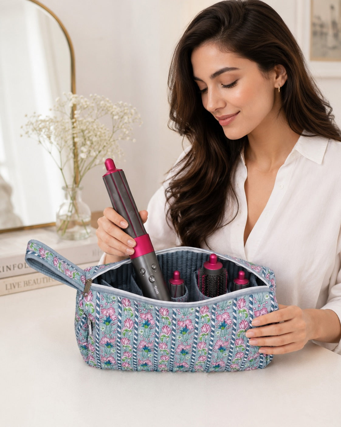 Dyson Airwrap Organiser – Quilted Travel Case