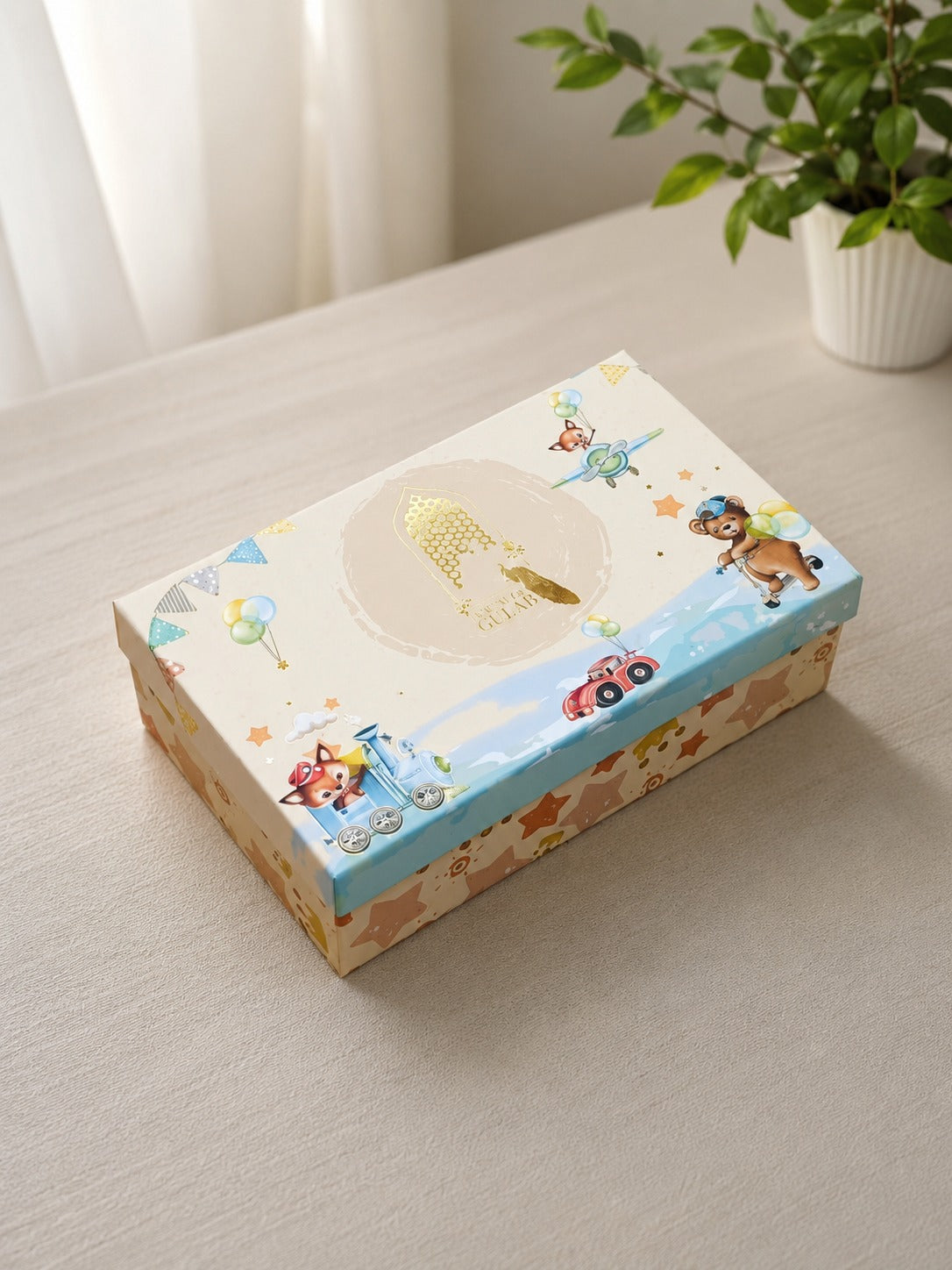 Kids Gift Set - Handblock Printed Towels - 1 Bath + 2 Hand Towels