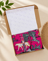 Stylish Tote Bag with 3 Coordinated Utility Pouches with Gift Box