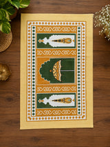 Gift Box with Handblock Printed Canvas Cotton Table Runner & Set Of 6 Mats