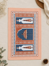 Gift Box with Handblock Printed Canvas Cotton Table Runner & Set Of 6 Mats
