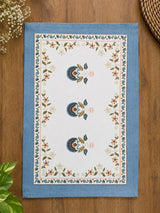 Gift Box with Handblock Printed Canvas Cotton Table Runner & Set Of 6 Mats