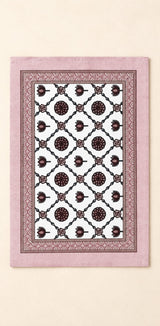 Gift Box with Handblock Printed Canvas Cotton Table Runner & Set Of 6 Mats