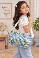 Handblock Printed Cotton Kids’ Duffle Bag with Adjustable Strap