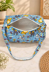 Handblock Printed Cotton Kids’ Duffle Bag with Adjustable Strap