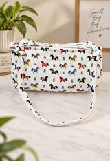 Handblock Printed Cotton Kids’ Duffle Bag with Adjustable Strap