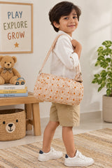 Handblock Printed Cotton Kids’ Duffle Bag with Adjustable Strap