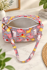 Handblock Printed Cotton Kids’ Duffle Bag with Adjustable Strap