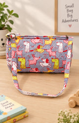 Handblock Printed Cotton Kids’ Duffle Bag with Adjustable Strap