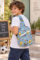 Handblock Printed Cotton Kids’ One Strap Backpack with Adjustable Straps