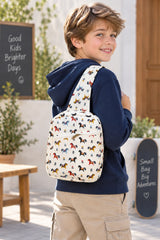 Handblock Printed Cotton Kids’ One Strap Backpack with Adjustable Straps