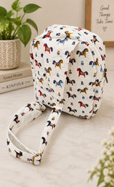 Handblock Printed Cotton Kids’ One Strap Backpack with Adjustable Straps